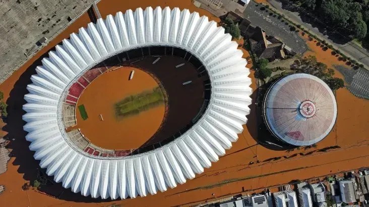 De jet ski dentro do Beira Rio vídeo mostra interior do estádio do