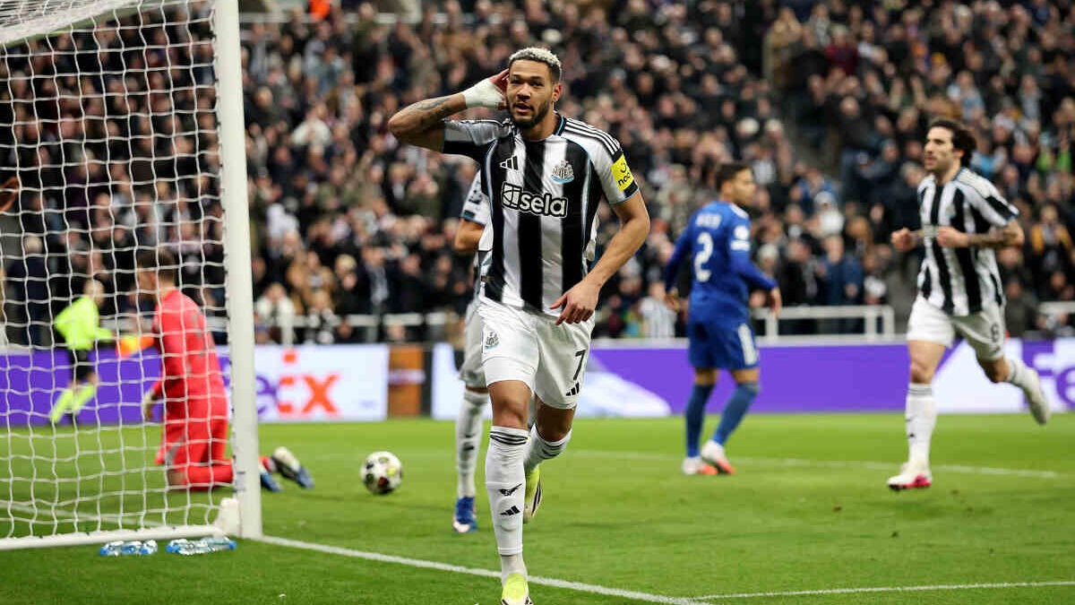Imagem da noticia Joelinton marca, Newcastle vence Qarabag e vai às oitavas da Champions