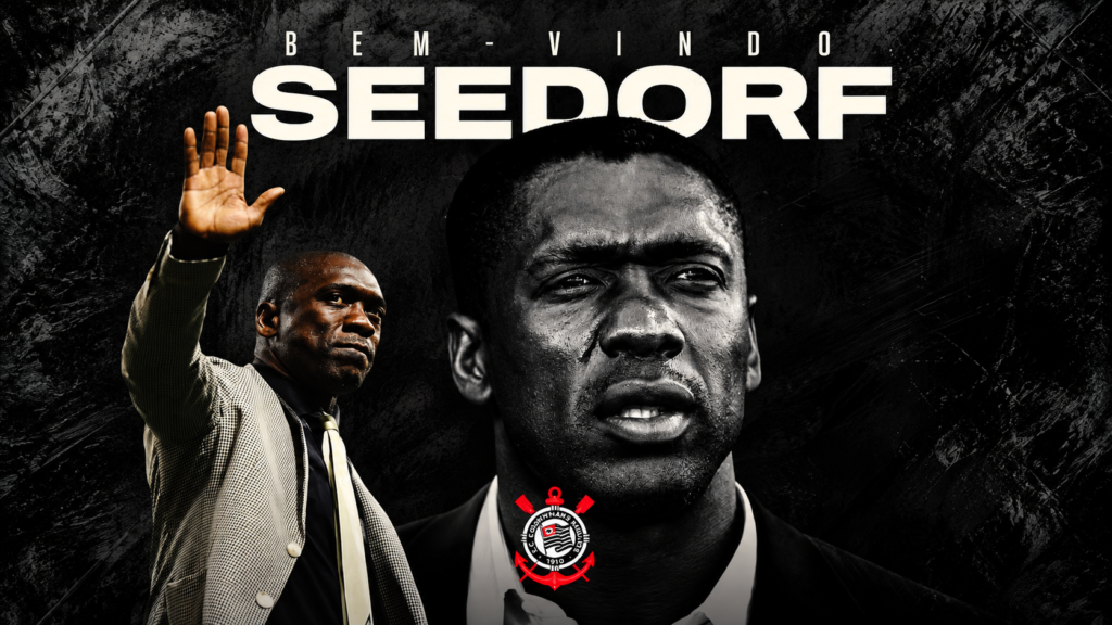 Clarence Seedorf, contratado pelo Corinthians como novo técnico até dezembro de 2027.