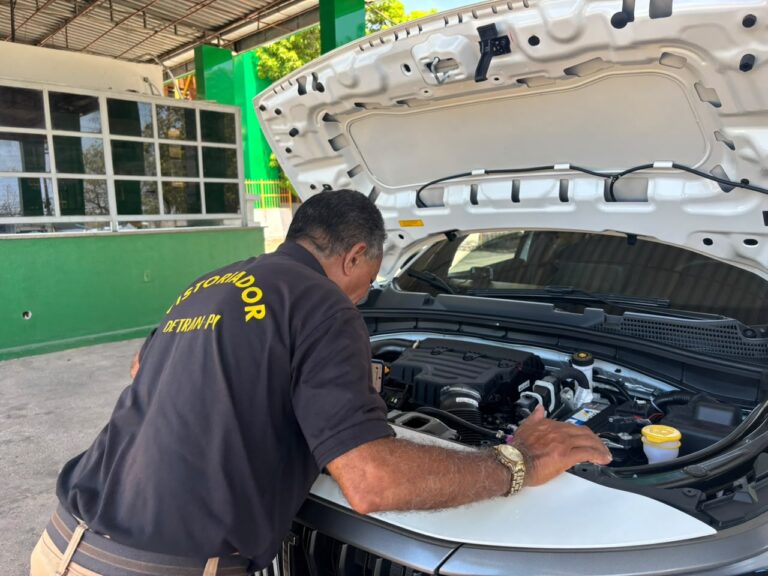 Vistoria de veículo para emissão da segunda via do CRV pelo Detran-PI.
