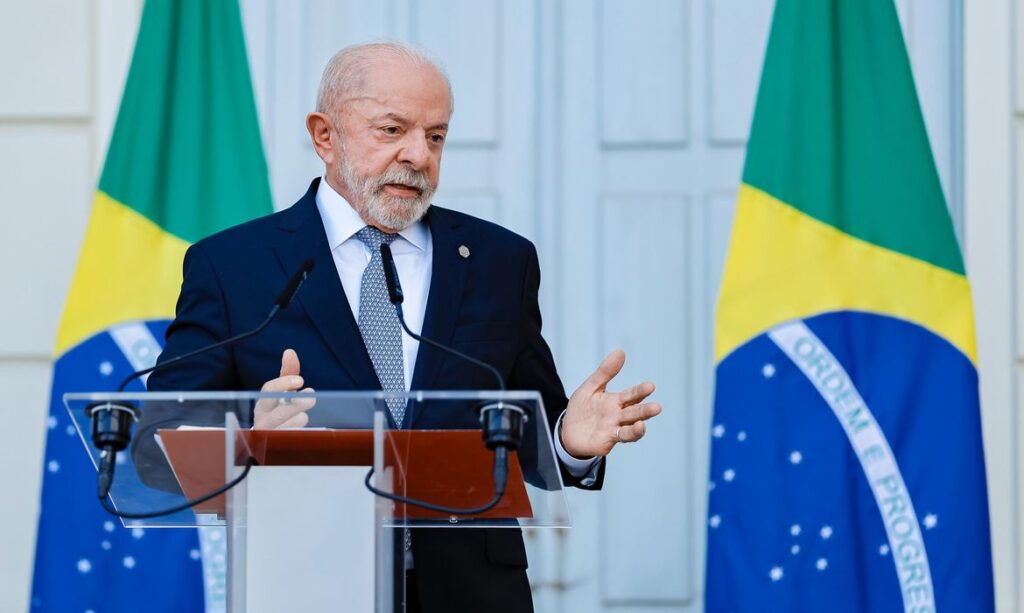 Presidente Lula durante coletiva de imprensa após reunião do G7, na França, em junho de 2026.