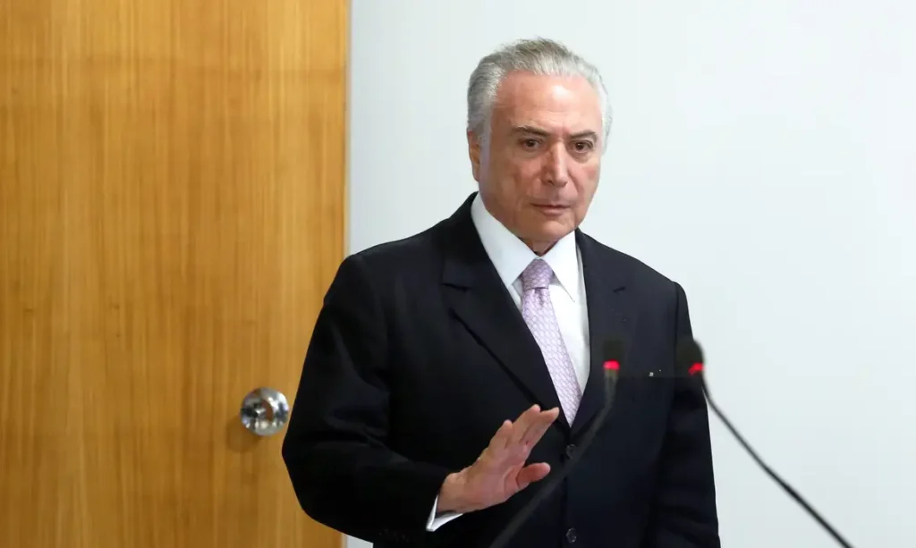 Michel Temer durante cerimônia oficial no Palácio do Planalto, em Brasília,