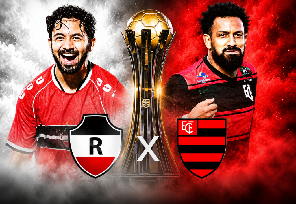 Jogadores de River-PI e Flamengo-PI em confronto pela final do Campeonato Piauiense Série B de 2026.