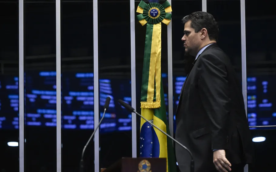 Davi Alcolumbre, presidente do Senado Federal, durante sessão no plenário da Casa em Brasília.
