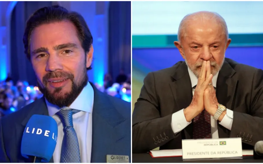 Daniel Vorcaro e Lula em montagem editorial sobre acusações envolvendo financiamento de documentário e investimentos de fundos de pensão.